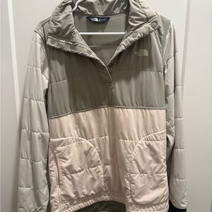 The North Face Women's Puffer Jacket - Gray and Cream